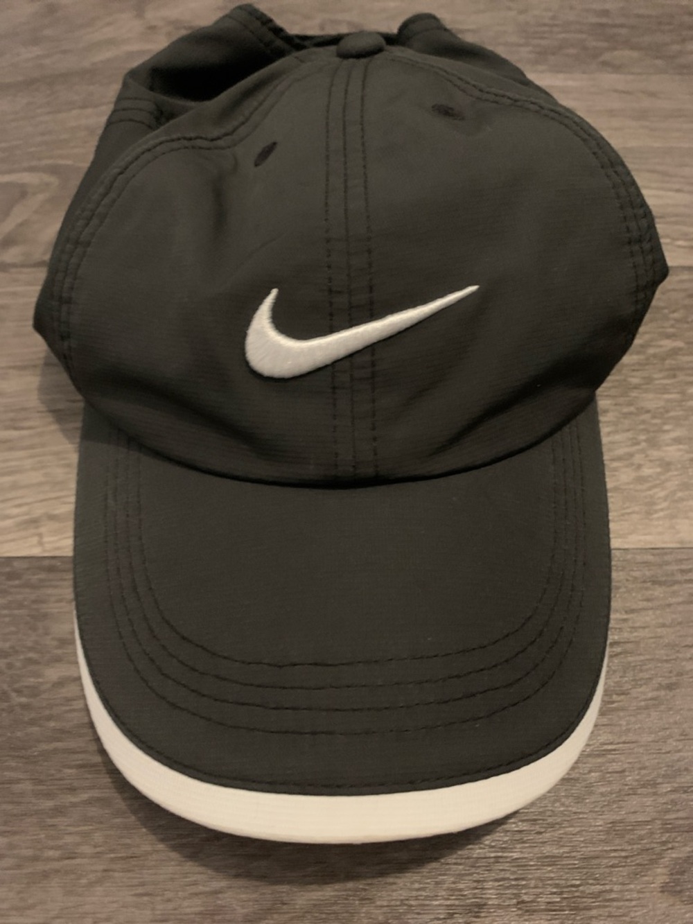 Nike Black Hat with White Swoosh